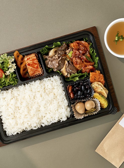 더블 소불고기 제육볶음 도시락
