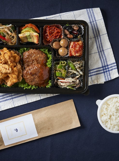 가라아게&함박스테이크 도시락