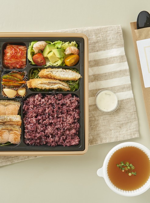 정찬 연어스테이크 도시락